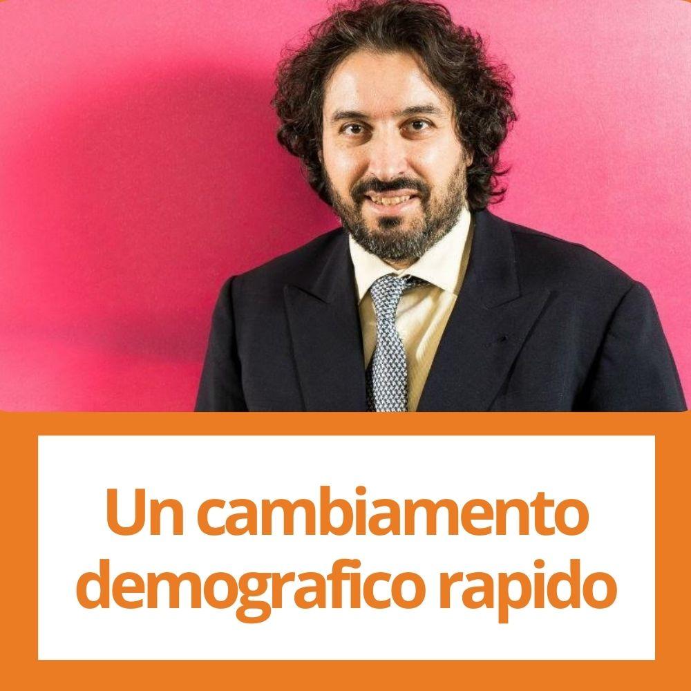 Immagine con link ad articoli su temi simili. L'immagine del professor Francesco Billari rimanda all'articolo intitolato: Un cambiamento demografico inaspettatamente rapido.  