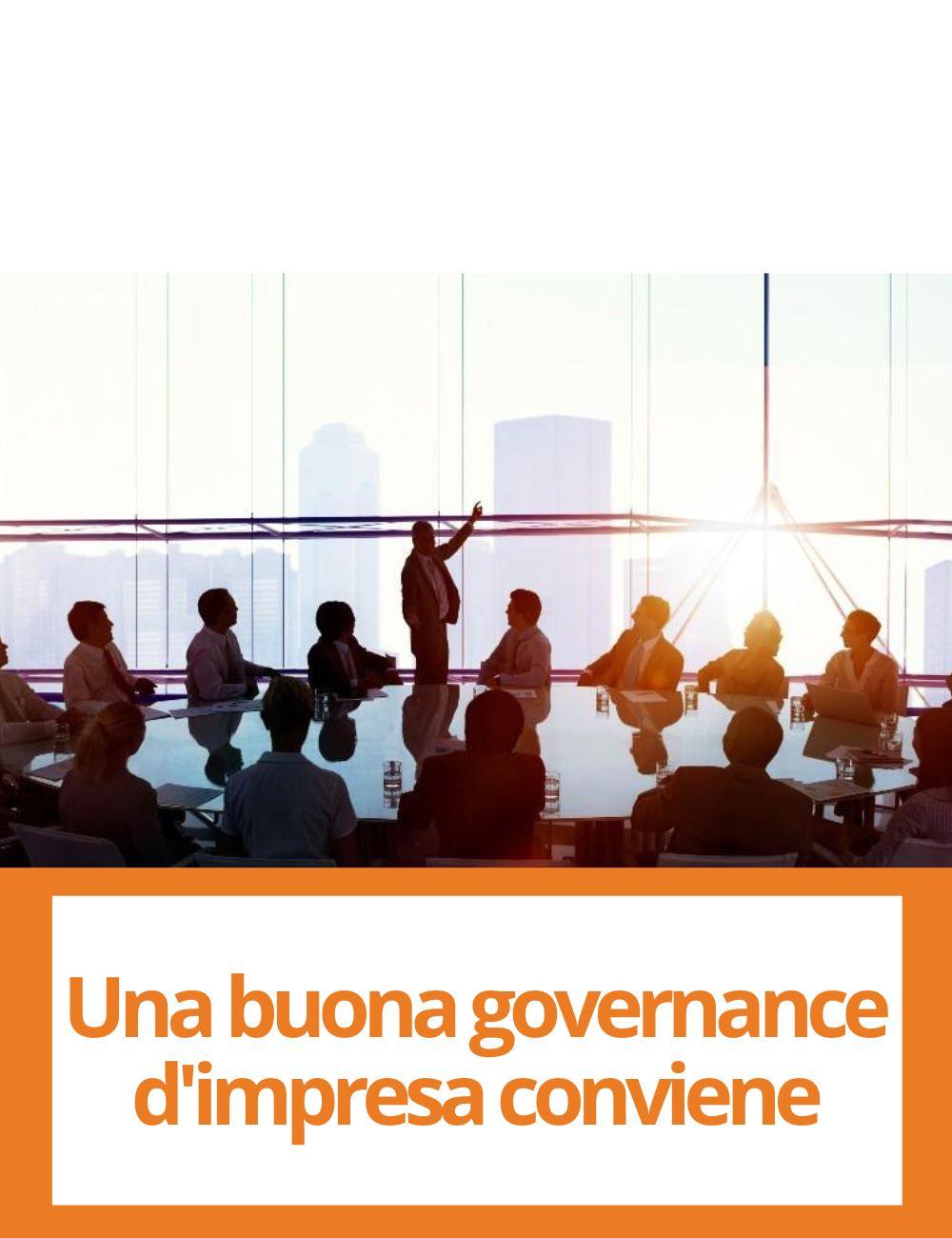 Immagine con link ad articoli su temi simili. L'immagine di un gruppo di persone in riunione rimanda all'articolo intitolato: Una buona governance d'impresa conviene