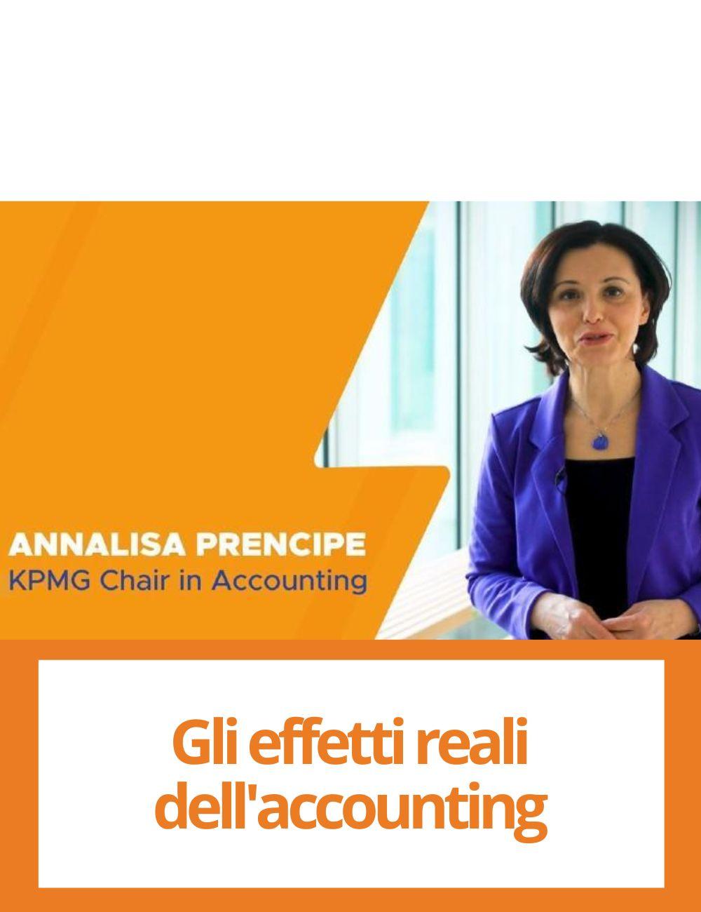 Immagine con link ad articoli su temi simili. La foto della Professoressa Prencipe  rimanda all'articolo intitolato: Gli effetti reali dell'accounting 