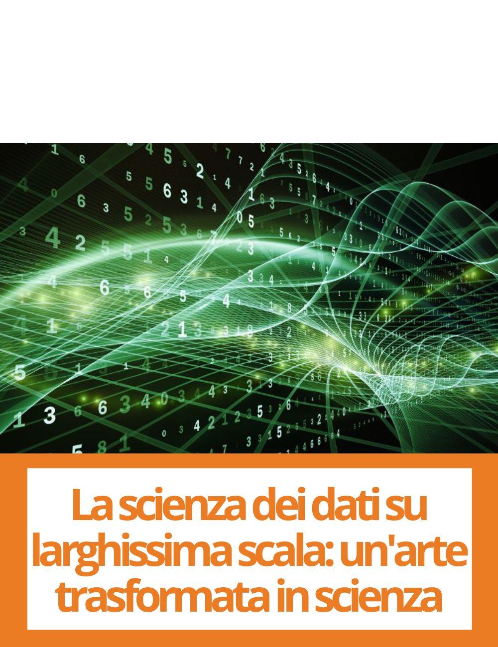 Immagine con link ad articoli su temi simili. L'immagine di elementi che richiamano i dati e la scienza computazionale rimanda all'articolo intitolato: La scienza dei dati su larghissima scala: un'arte trasformata in scienza